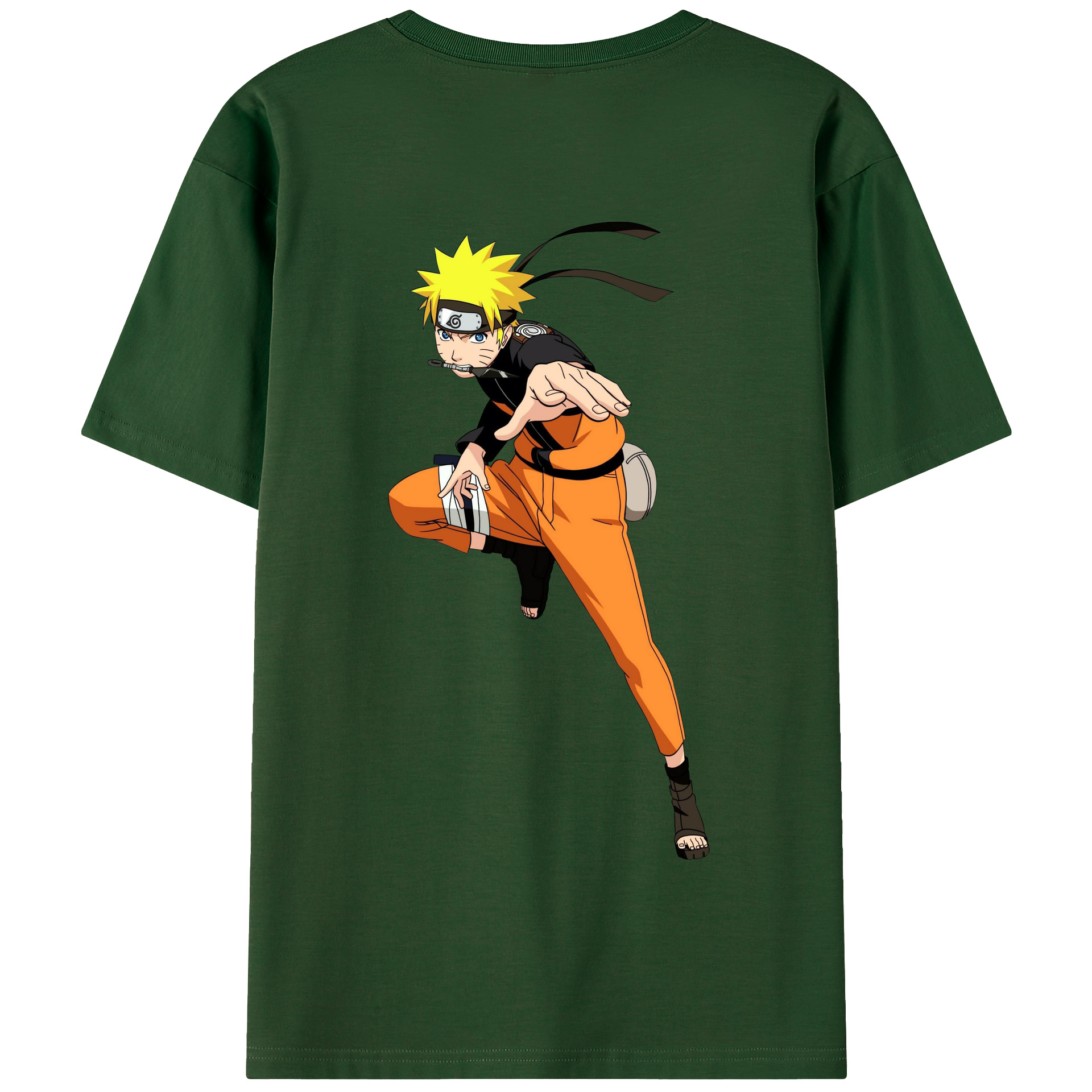 （画像用） NARUTO -ナルト- うずまき ナルト Uzumaki Naruto 綿100％半袖Tシャツ（背面プリント）